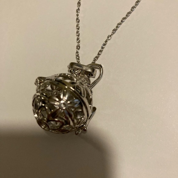 Edison pearl or stones cage necklace - Picture 2 of 4